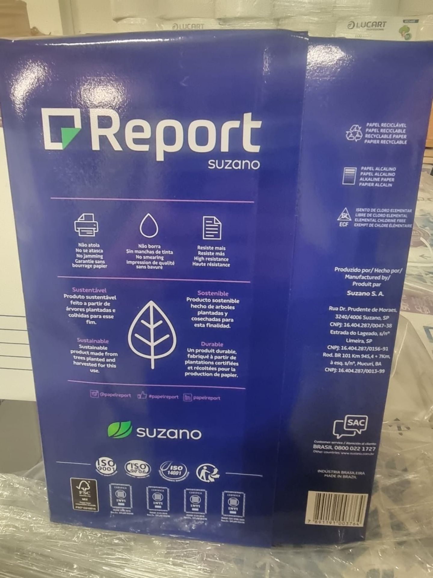 Pallet To Contain 100 x New Reams of 500 Report Premium A4 90gsm White Paper. No jamming, no - Image 4 of 4