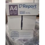 Pallet To Contain 100 x New Reams of 500 Report Premium A4 90gsm White Paper. No jamming, no