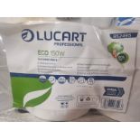 Pallet To Contain 22 x New Packs of 6 Lucart Professional Eco 150W Centrefeed Wipers. 150m x