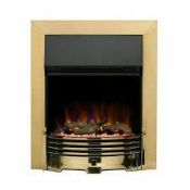 Dimplex Helmsdale Brass Optiflame Electric Inset Fire. - P2.