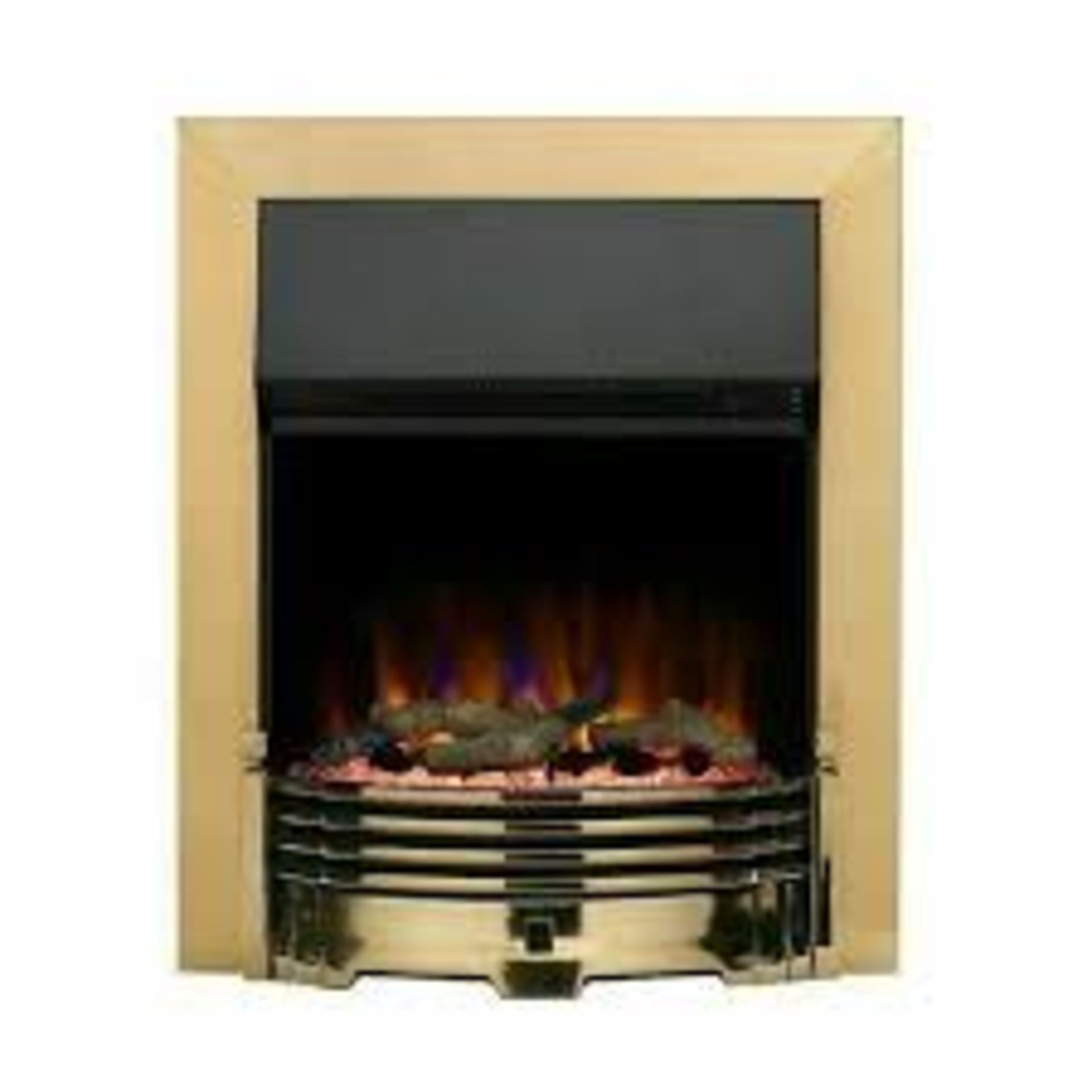 Dimplex Helmsdale Brass Optiflame Electric Inset Fire. - P2.