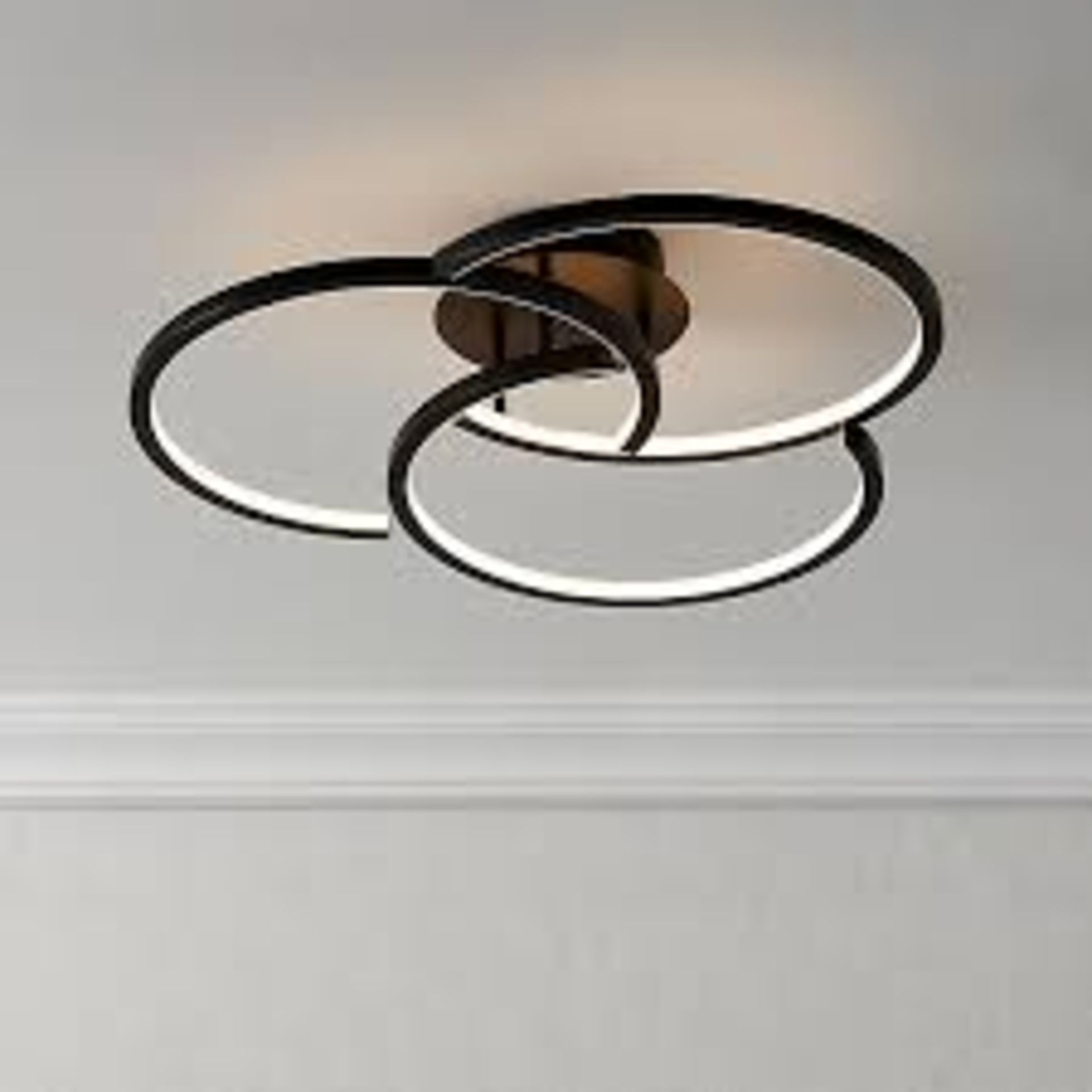 Lanson Matt Steel Black LED Ceiling light . - P3.