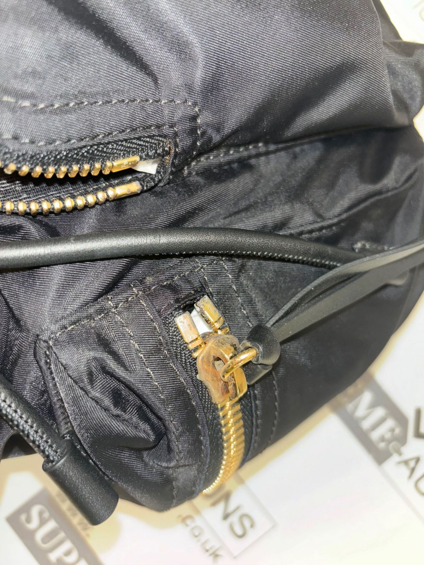 BURBERRY black nylon backpack. Personalised ZYL. 35x35cm - Bild 9 aus 11