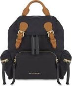 Burberry black nylon backpack. 35x35cm