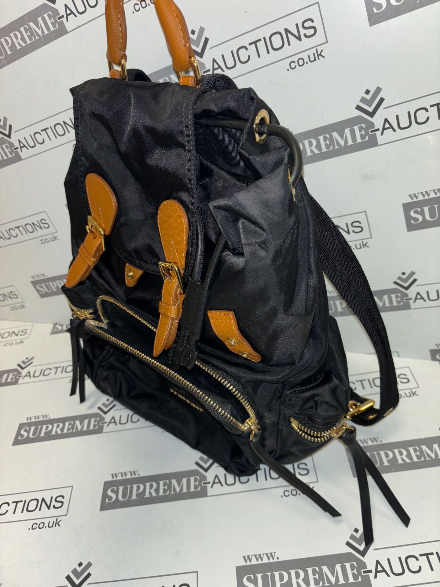 Burberry black nylon backpack. 35x35cm - Image 10 of 13