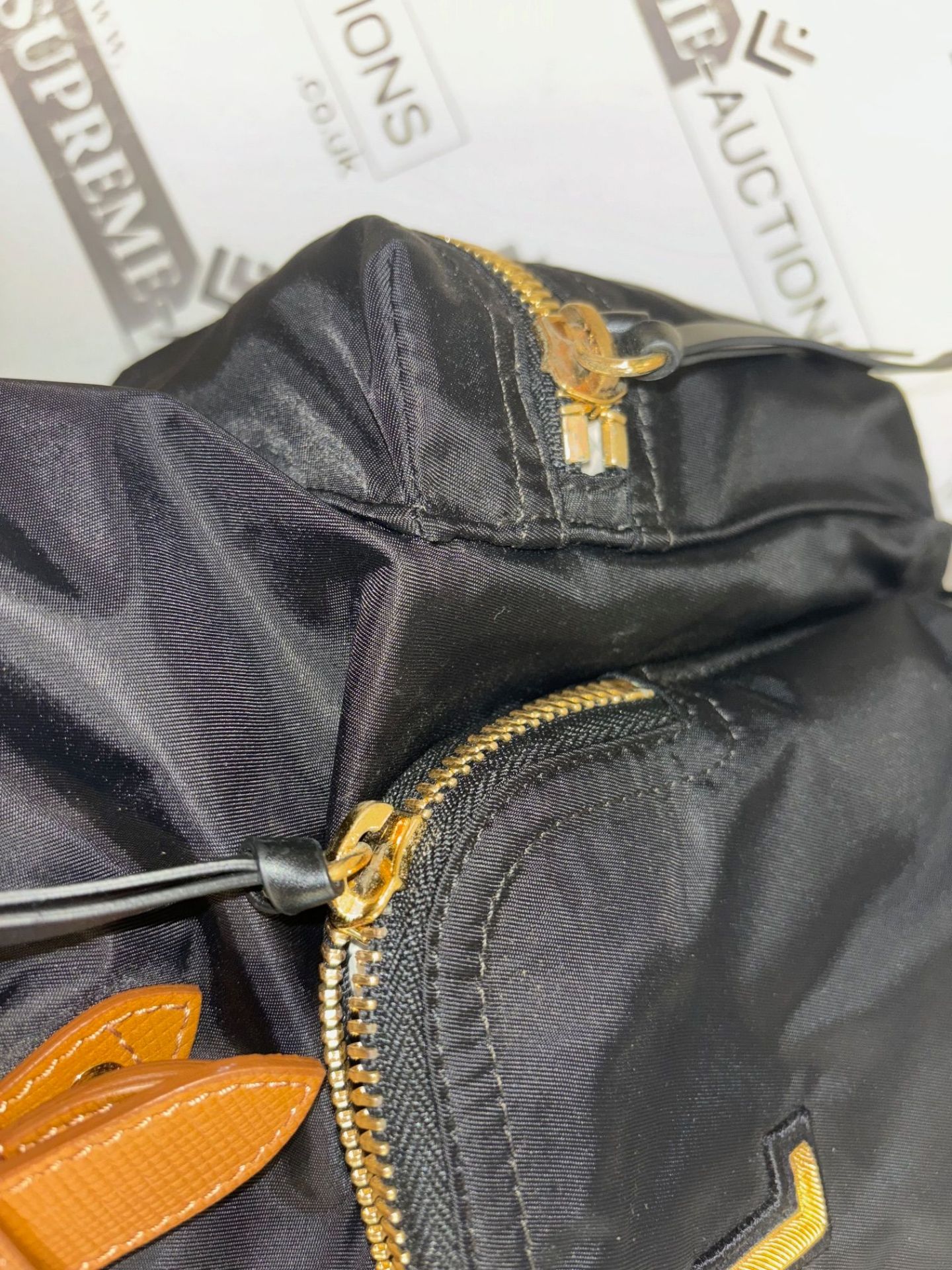 BURBERRY black nylon backpack. Personalised ZYL. 35x35cm - Bild 8 aus 11