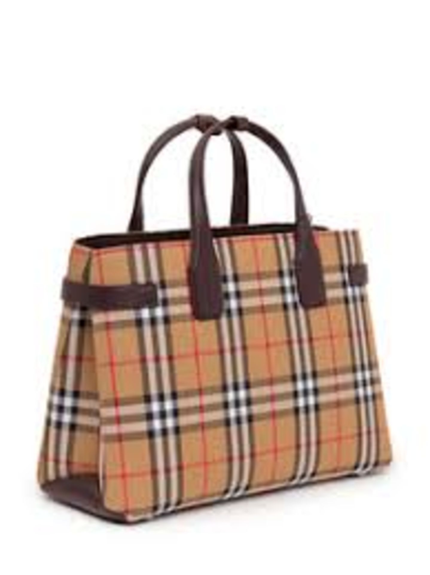 Burberry House Check Banner Tote Bag. 28x20cm.