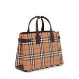 Burberry House Check Banner Tote Bag. 28x20cm.