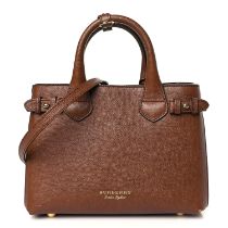 Burberry Derby Calfskin House Check Banner Tote Tan. 37x25cm. (without body strap)