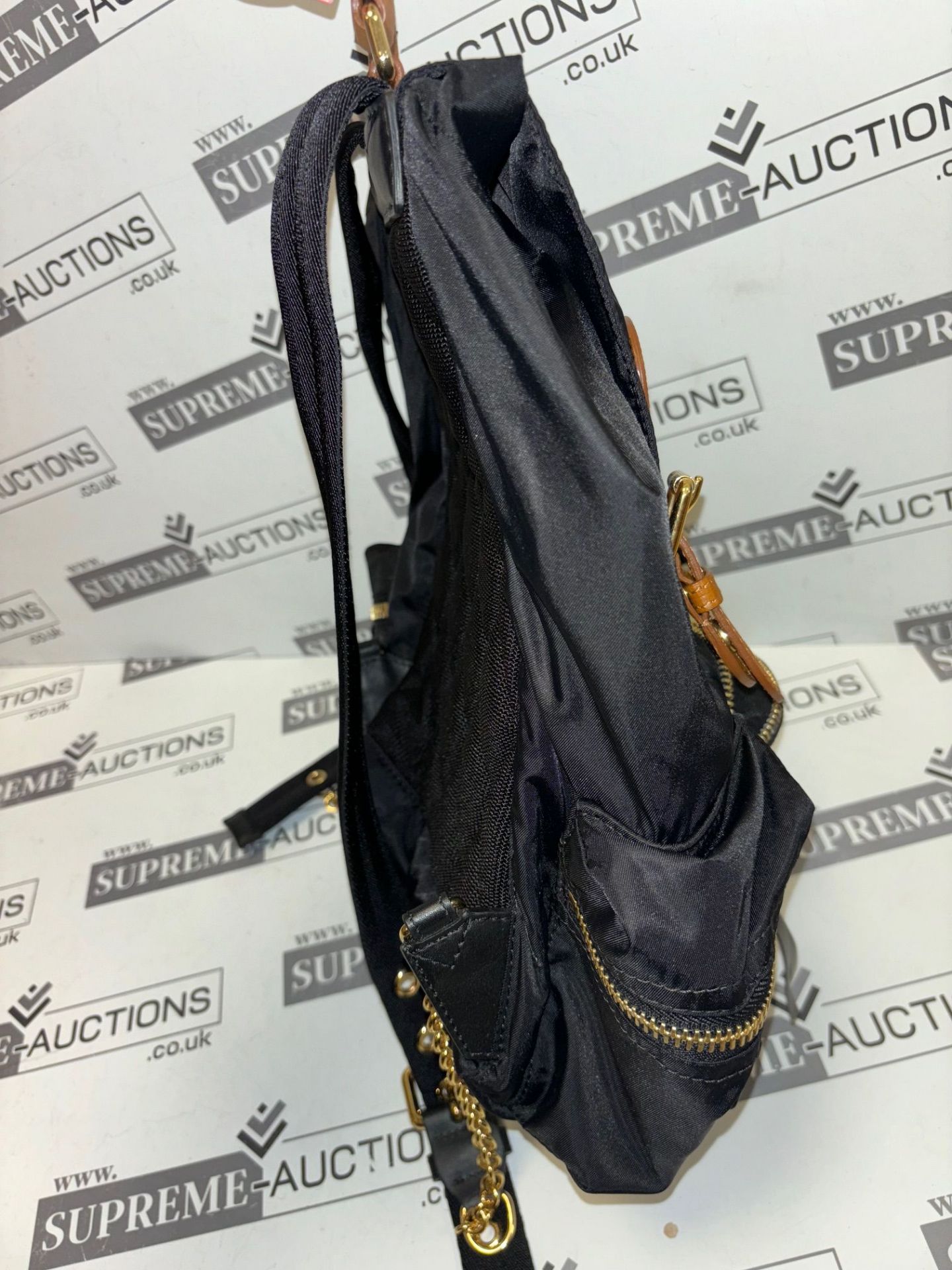 Burberry black nylon backpack. 35x35cm - Bild 9 aus 13