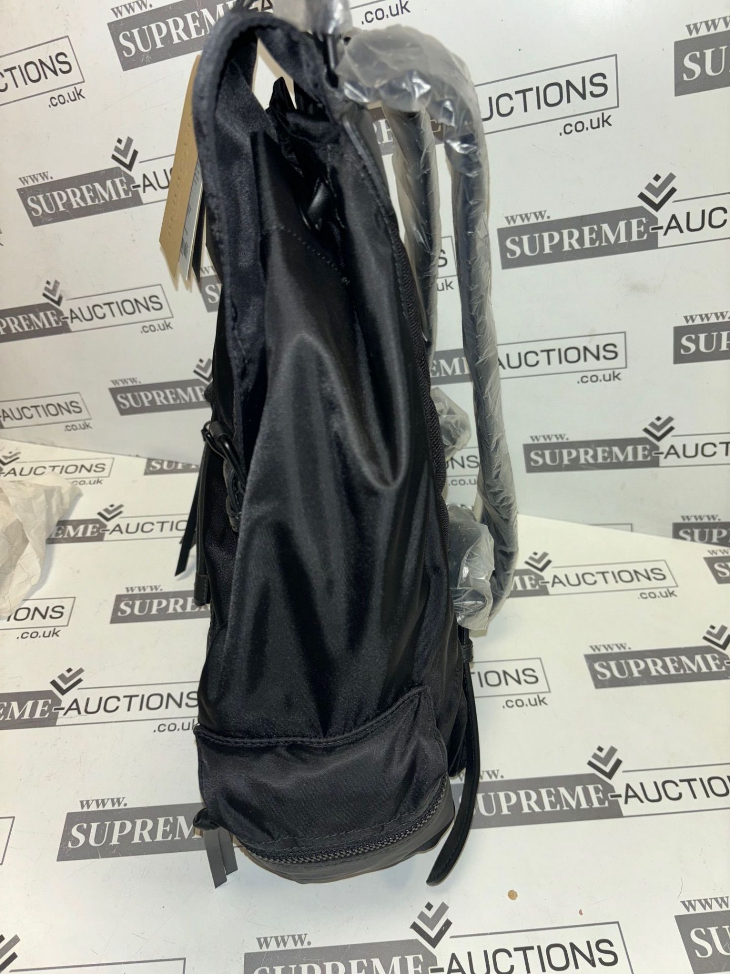 BURBERRY black nylon backpack. Personalised EB. 35x35cm - Image 8 of 12