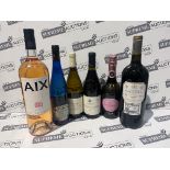 MIXED LOT CONTAINING 12 X BOTTLES OF wine piecoth blue ,HEREDEROS DEL MARQUES DE RISCAL, Etc