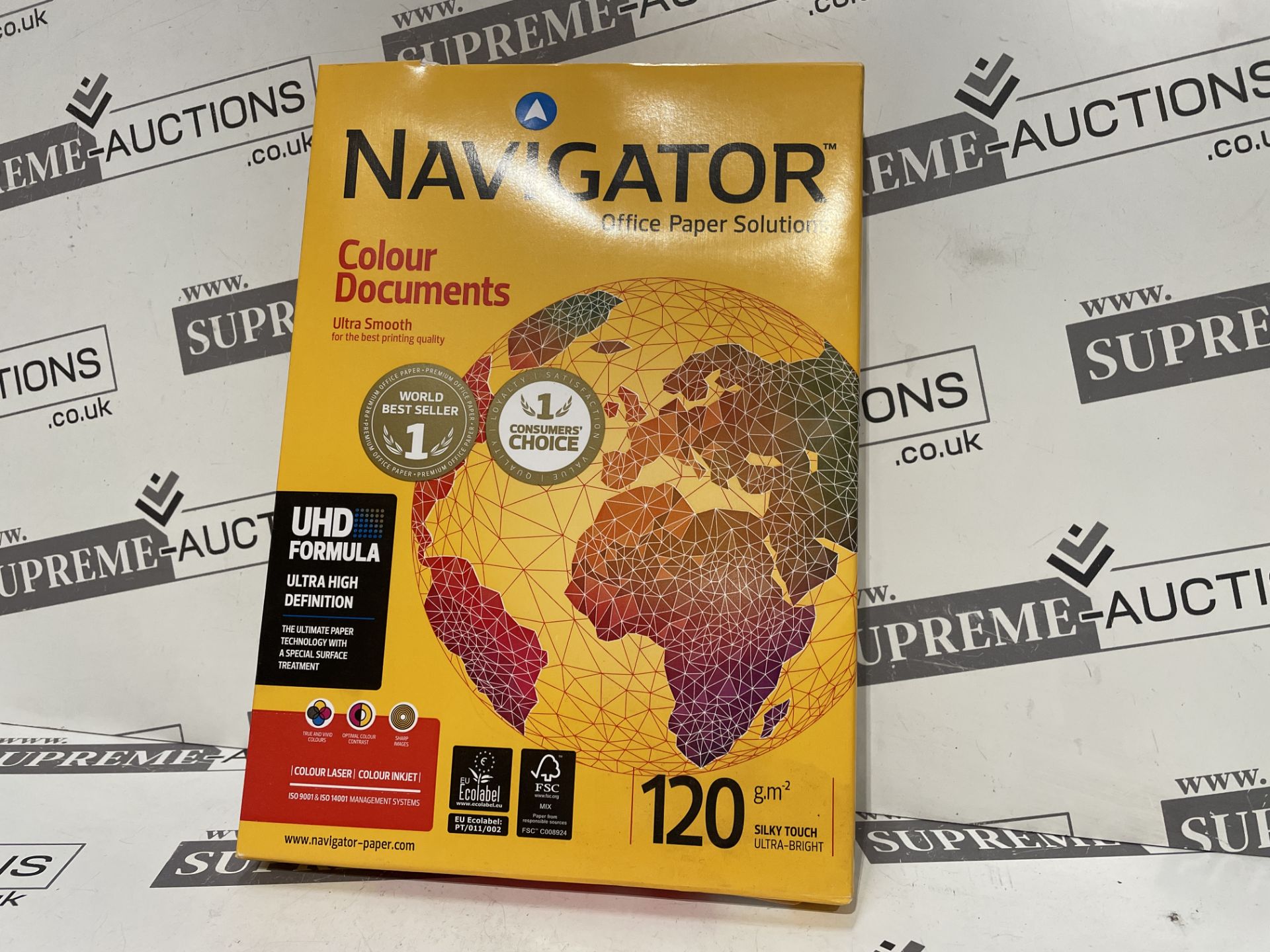 15 X BRAND NEW PACKS OF 250 NAVIGATOR 120GSM A4 ULTRA SMOOTH WHITE PAPER R1.10