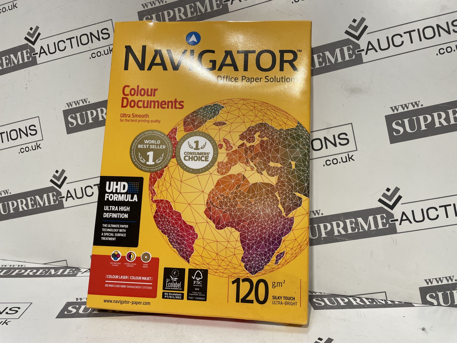 15 X BRAND NEW PACKS OF 250 NAVIGATOR 120GSM A4 ULTRA SMOOTH WHITE PAPER R1.10