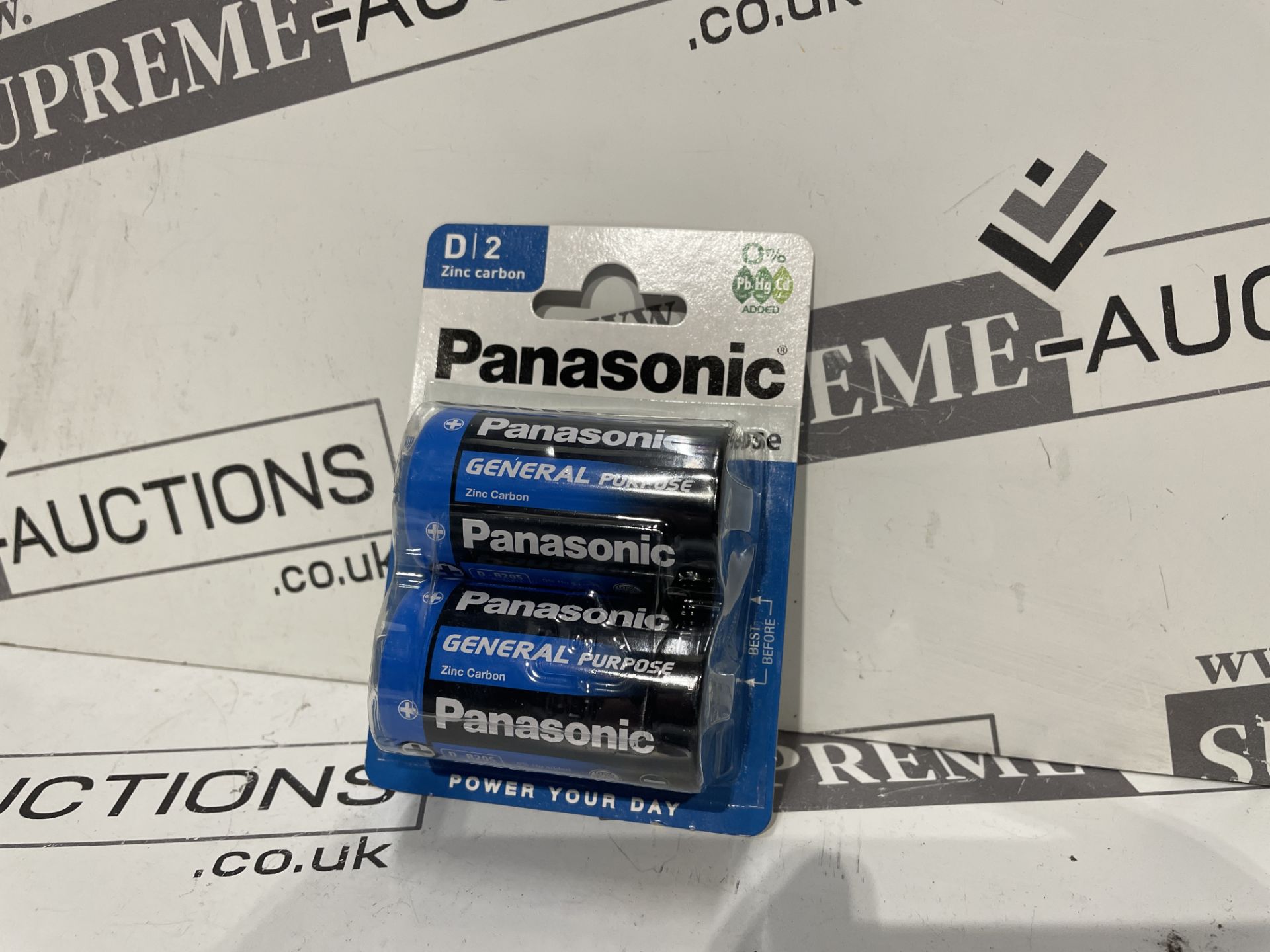 92 X BRAND NEW PACKS OF 2 PANASONIC D2 ZINC CARBON BATTERIES EXP FEB 2025 P3