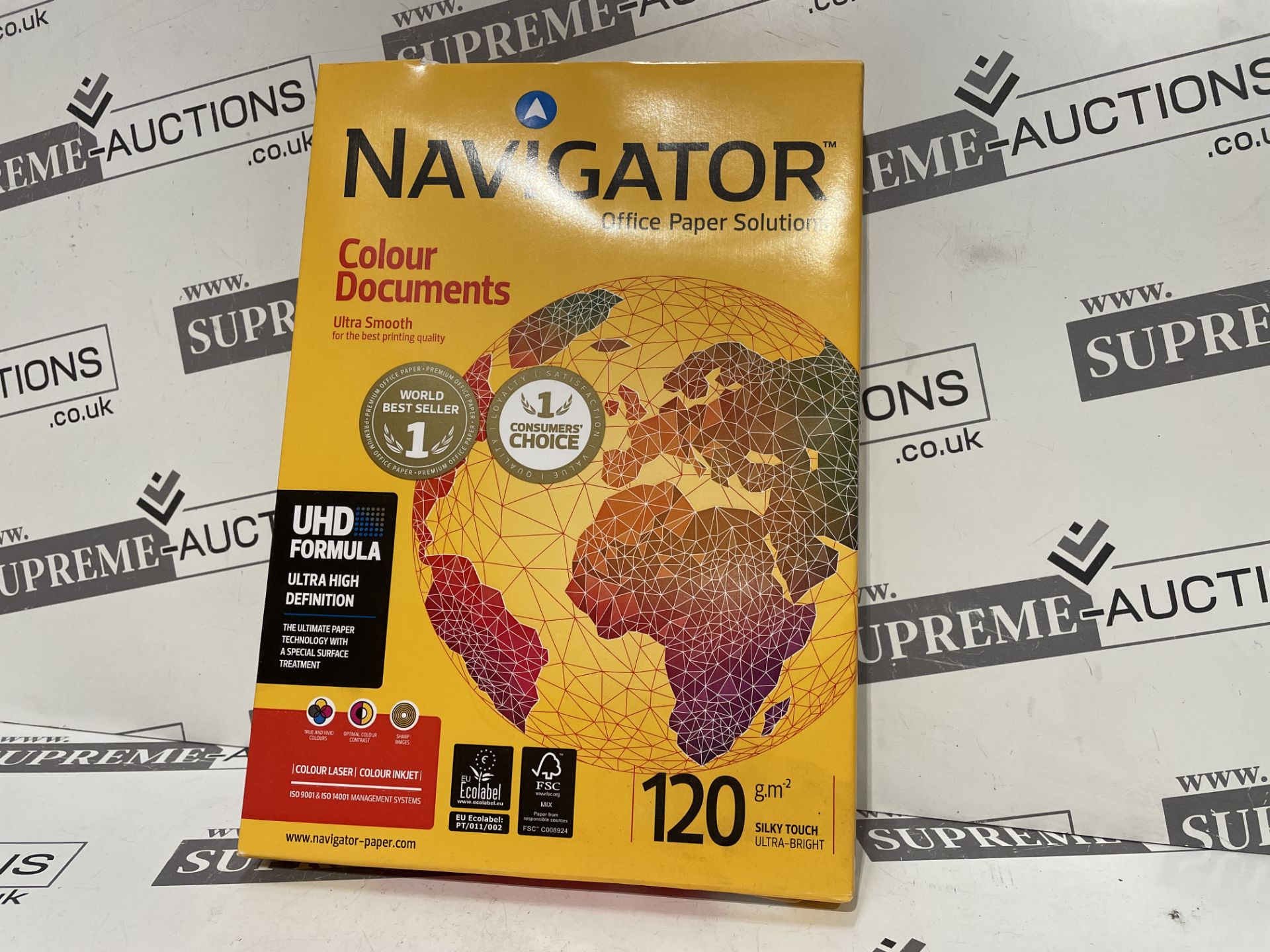 15 X BRAND NEW PACKS OF 250 NAVIGATOR 120GSM A4 ULTRA SMOOTH WHITE PAPER R1.10