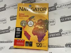 15 X BRAND NEW PACKS OF 250 NAVIGATOR 120GSM A4 ULTRA SMOOTH WHITE PAPER R1.10
