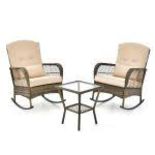 3 Pieces Outdoor Hand-Woven PE Rattan Conversation Set . - R14.15.