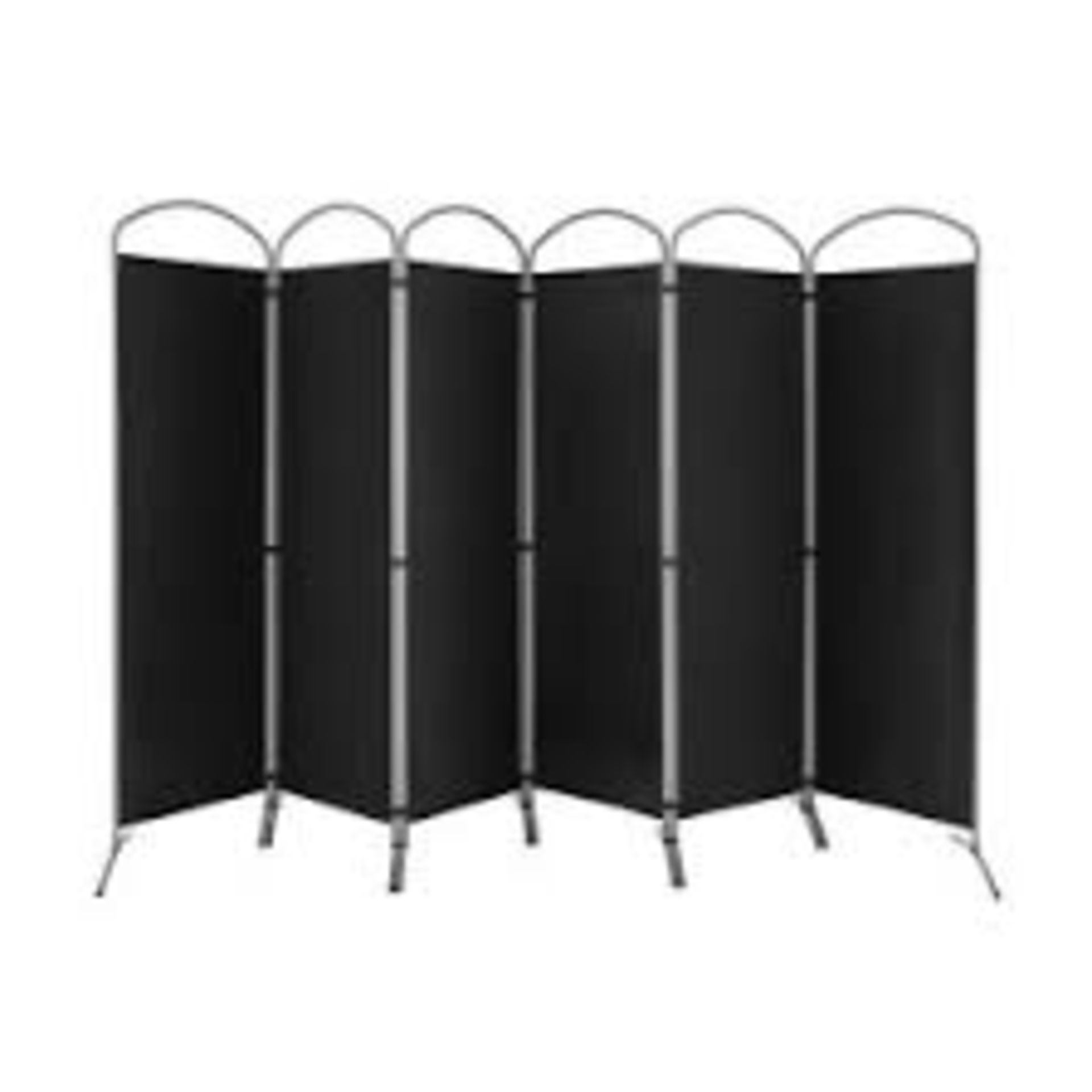 6 Panel Folding Room Divider with Hand-Woven Wicker f. - R14.15.