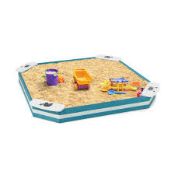 Kids Wooden Sandbox with 4 Built-in Seats for Backyard Sand Play. - R14.11.