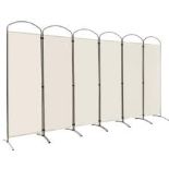 6 Panel Freestanding Folding Room Divider for Home Office-Cream. - R14.7. The 6-panel folding room