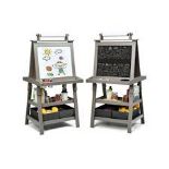 Costway 3 in 1 Double-Sided Wooden Kid's Art Easel Whiteboard. - R13a.13.