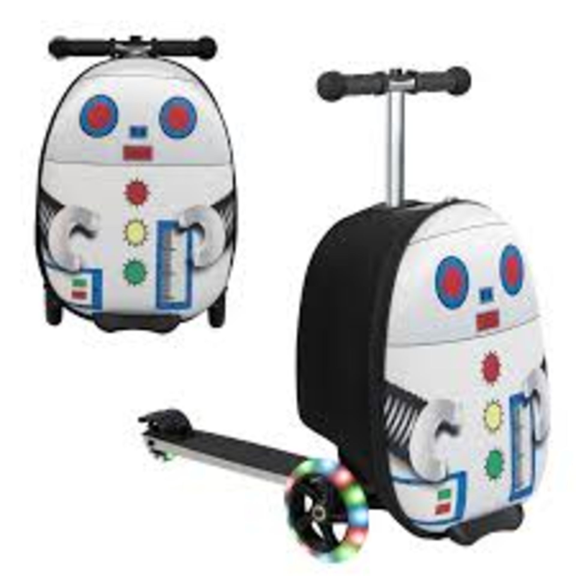 Kids Scooter Suitcase Scooter Luggage with Cartoon Patterns. - R14.7.