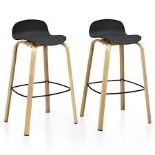 Costway Set of 2 Barstools Modern 30inch Pub Chairs w/Low Back . - R14.15.