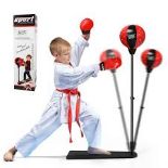 Freestanding Height Adjustable Kids Punching Bag with Stand .- R13a.9.