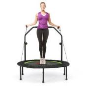 101 cm Mini Trampoline with 2 Resistance Bands and Adjustable. - R14.8. When it is not in use, you