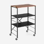 Storage Cart with Adjustable Shelves, Foldable Frame . - R14.15. Let this rolling storage rack be