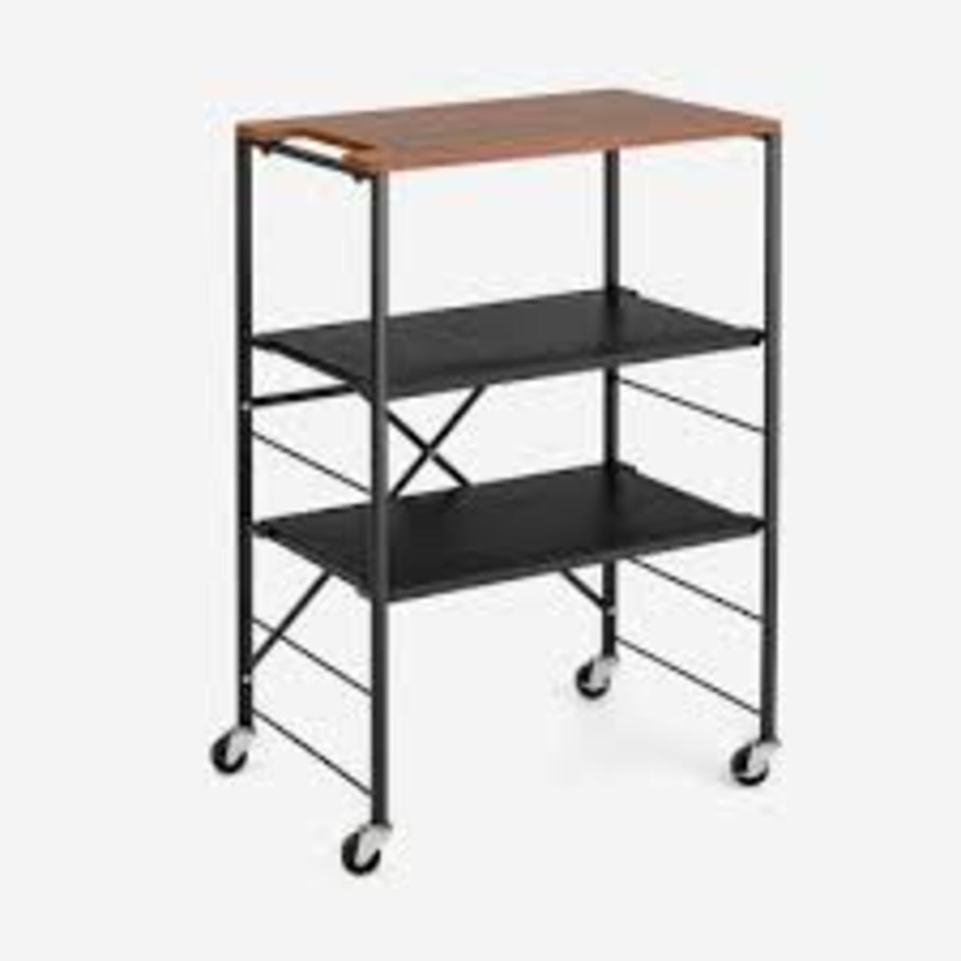 Storage Cart with Adjustable Shelves, Foldable Frame . - R14.15. Let this rolling storage rack be