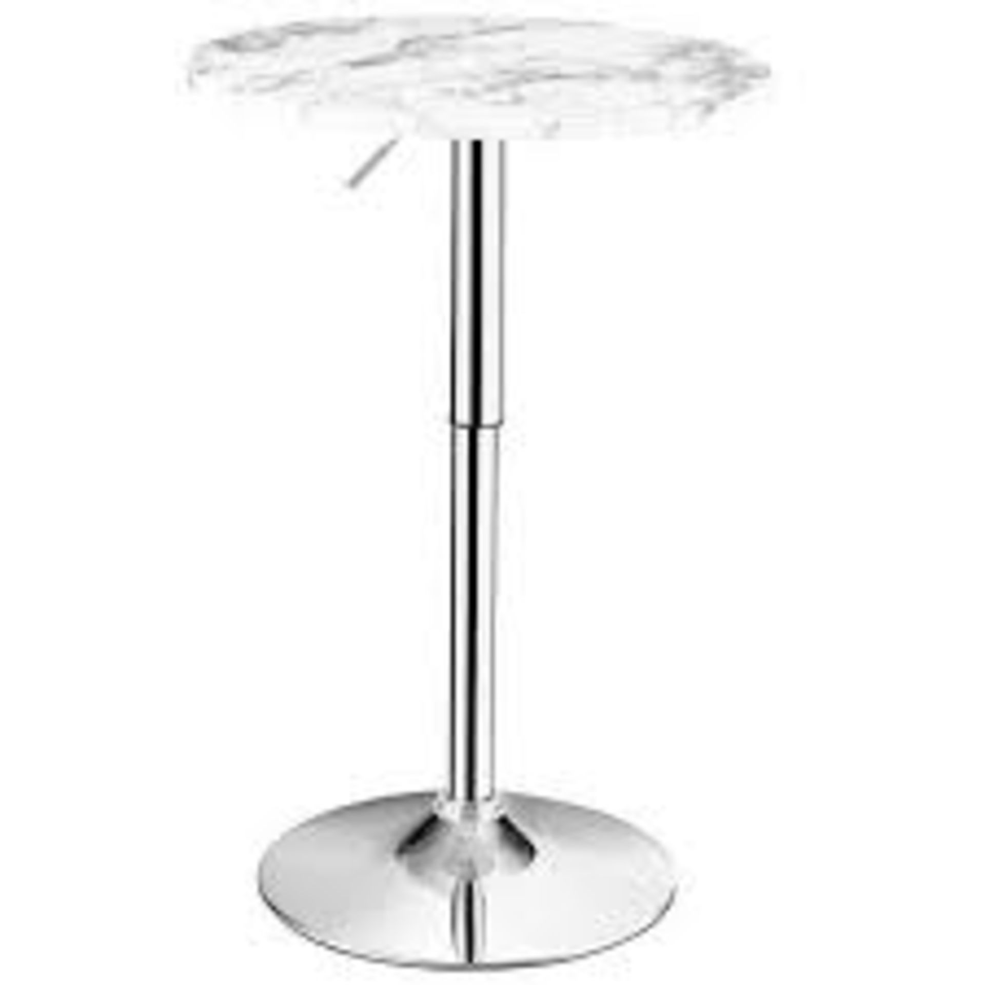 Round Height Adjustable Bistro Bar Table White. - R13a.13.