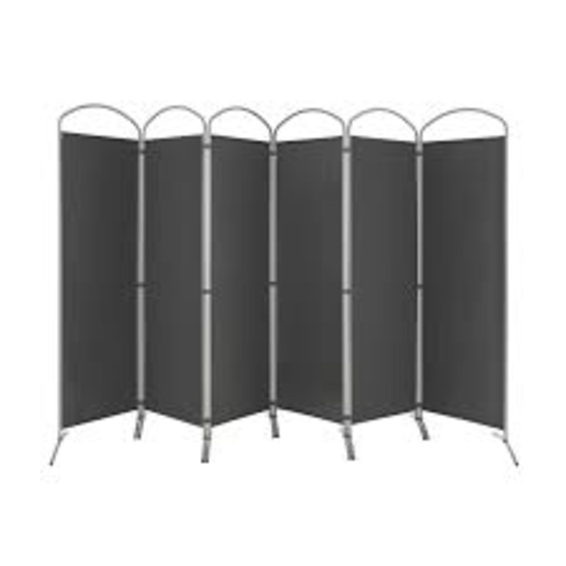 6 Panel Freestanding Folding Room Divider for Home Office-Grey. - R14.14. The 6-panel folding room