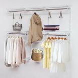 Closet Organiser System with Hanging Rod and Adjustable Metal. - R14.10.