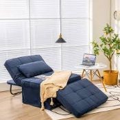 4 in 1 Convertible Sofa Bed with Adjustable Backrest-Blue. - R14.12. Have this 4 in 1 multi-function