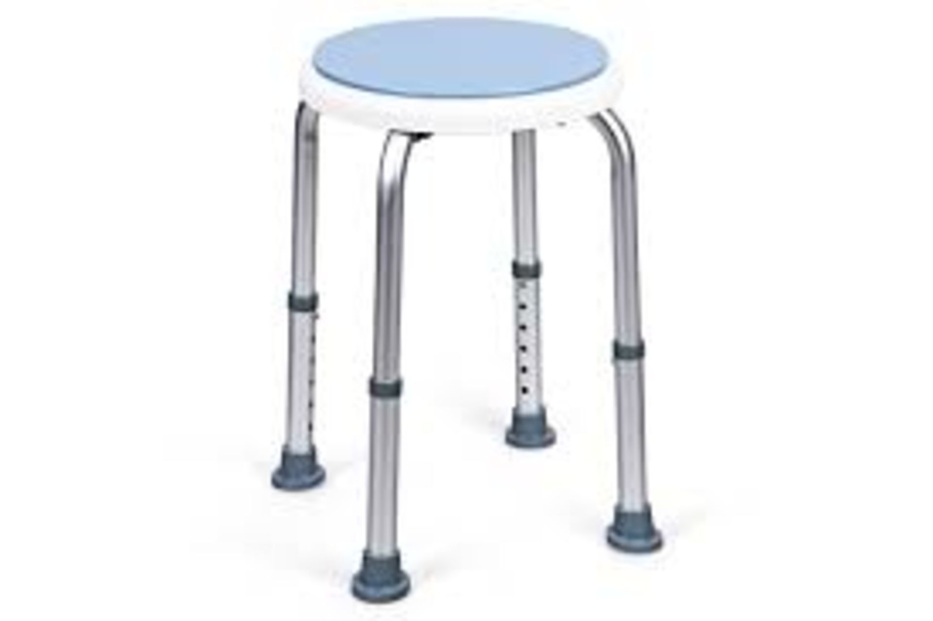 Costway 360° Rotating Shower Stool Height Adjustable Bath Chair. -R14.6.