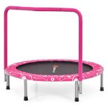 Costway 36 in. Indoor Outdoor Pink Kids Trampoline Rebounder. - R14.10.