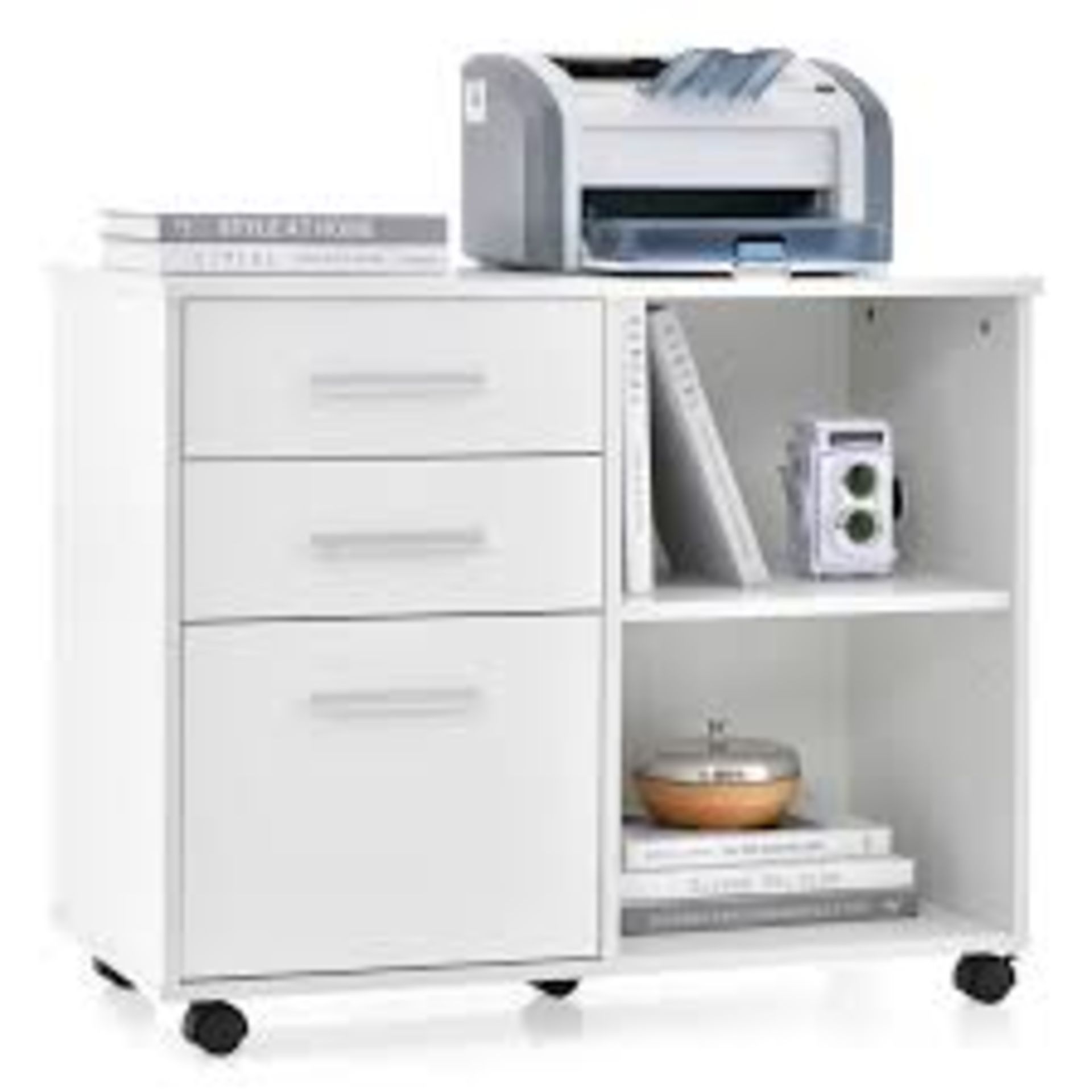 3-Drawer Mobile Lateral File Cabinet Printer Stand. - R14.8. Made of high-quality material to ensure
