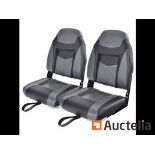 Lot of 2 PVC Surface Folding Boat Seats . - R14.13.