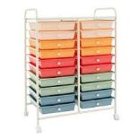 20 Drawers Storage Trolley with 4 Wheels for Beauty Salon - R14.14.
