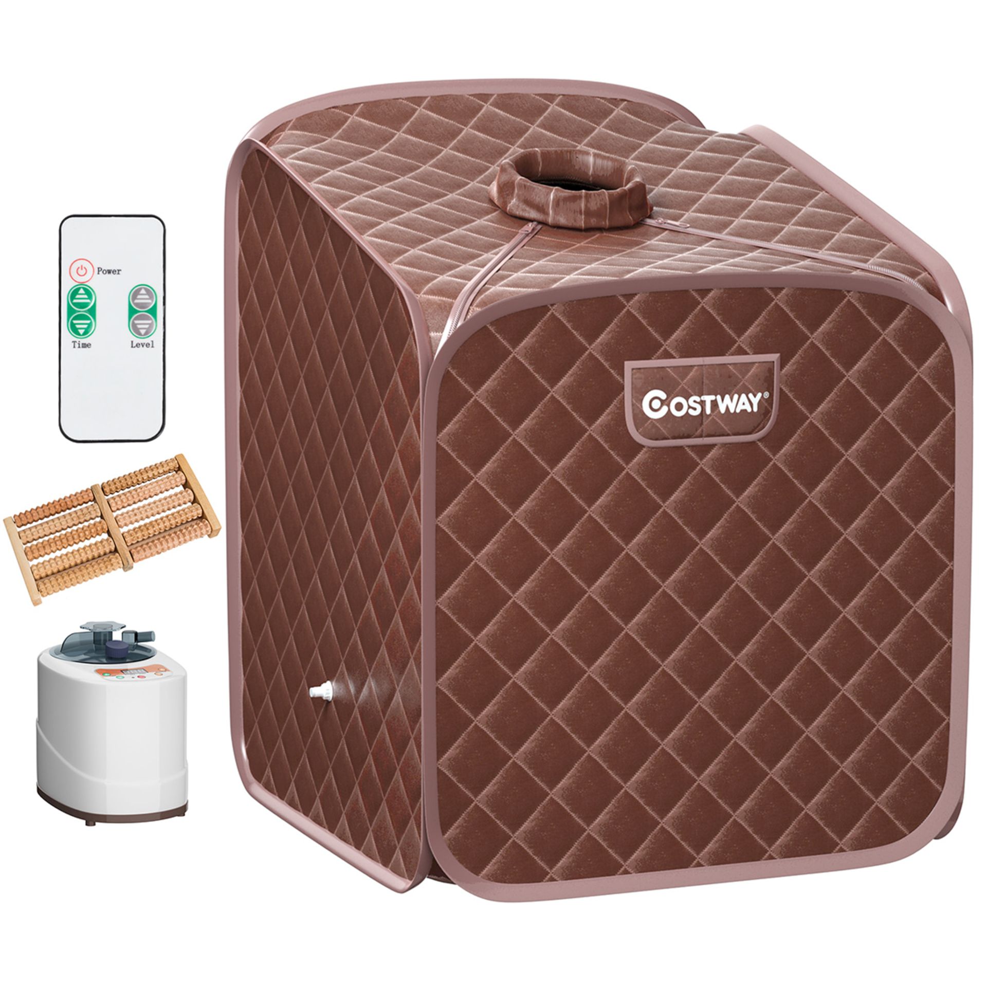 Portable Steam Sauna Spa Private Sauna Tent with Adjustable Temperature-Coffee. - R14.12. Here, we