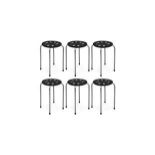 CW HW64245GR Set Of 6 Portable Plastic Stack Stools -Gray. - R14.14