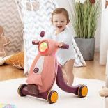 Baby Push Along Walkers with Lights and Ball Game-Pink. -R14.11. This sit-to-stand learning walker