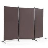 3 Panel Folding Room Divider - Brown. - R14.10