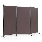 3 Panel Folding Room Divider - Brown. - R14.10