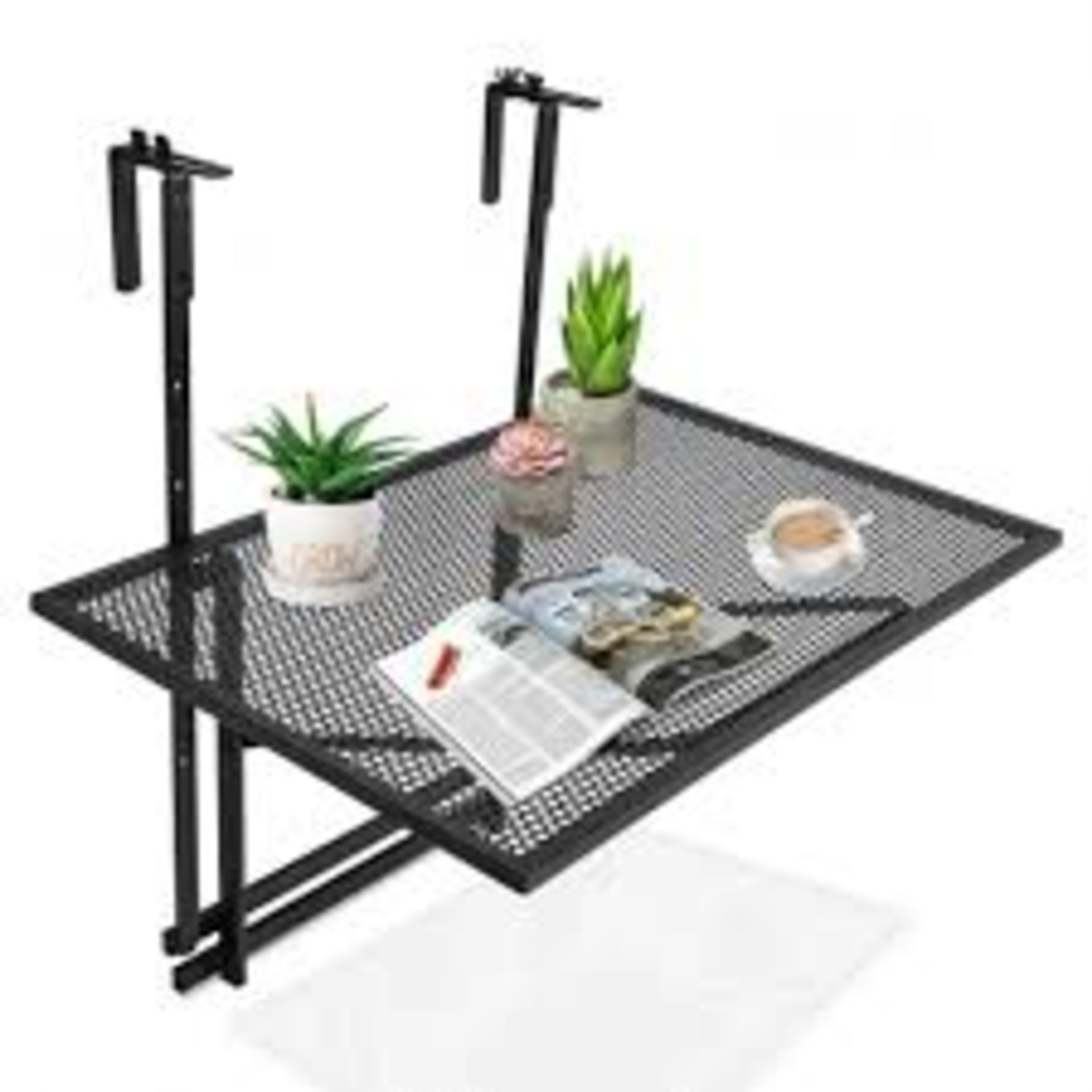 Railing Folding Table With 5-Level Adjustable Heights . - R14.12.