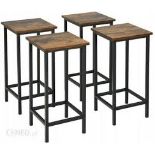 Giantex 4x 65cm Industrial Bar Stools Wooden Dining Chairs. - R14.13.