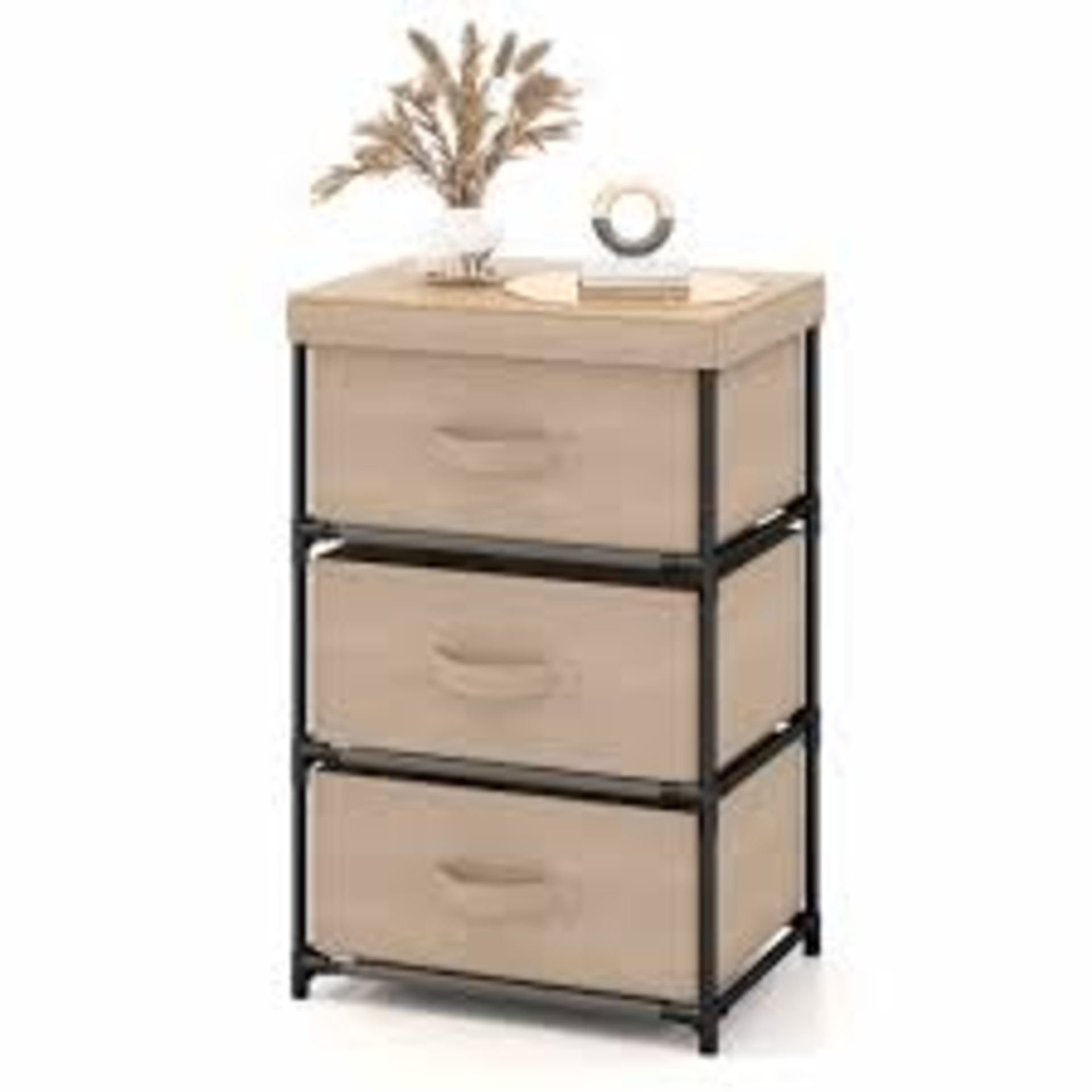 Fabric Storage Organizer Tower Unit with Removable Lid-Coffee - - R14.15.