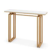 Modern Faux Marble Top Entryway Table with Heavy-duty Metal. - R14.7. Enhance the style of your